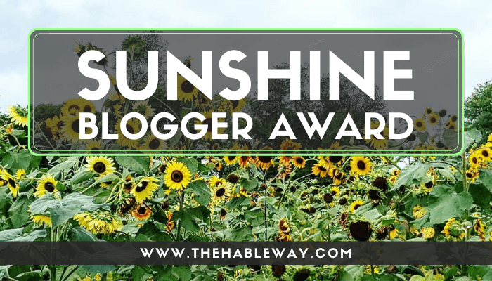 Sunshine Blogger Award