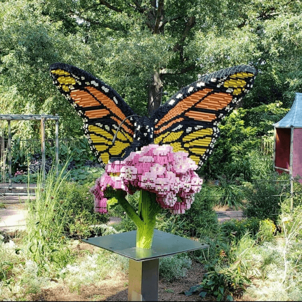 Colonial Trail Metal Butterfly holiday decoration - Lewis Ginter